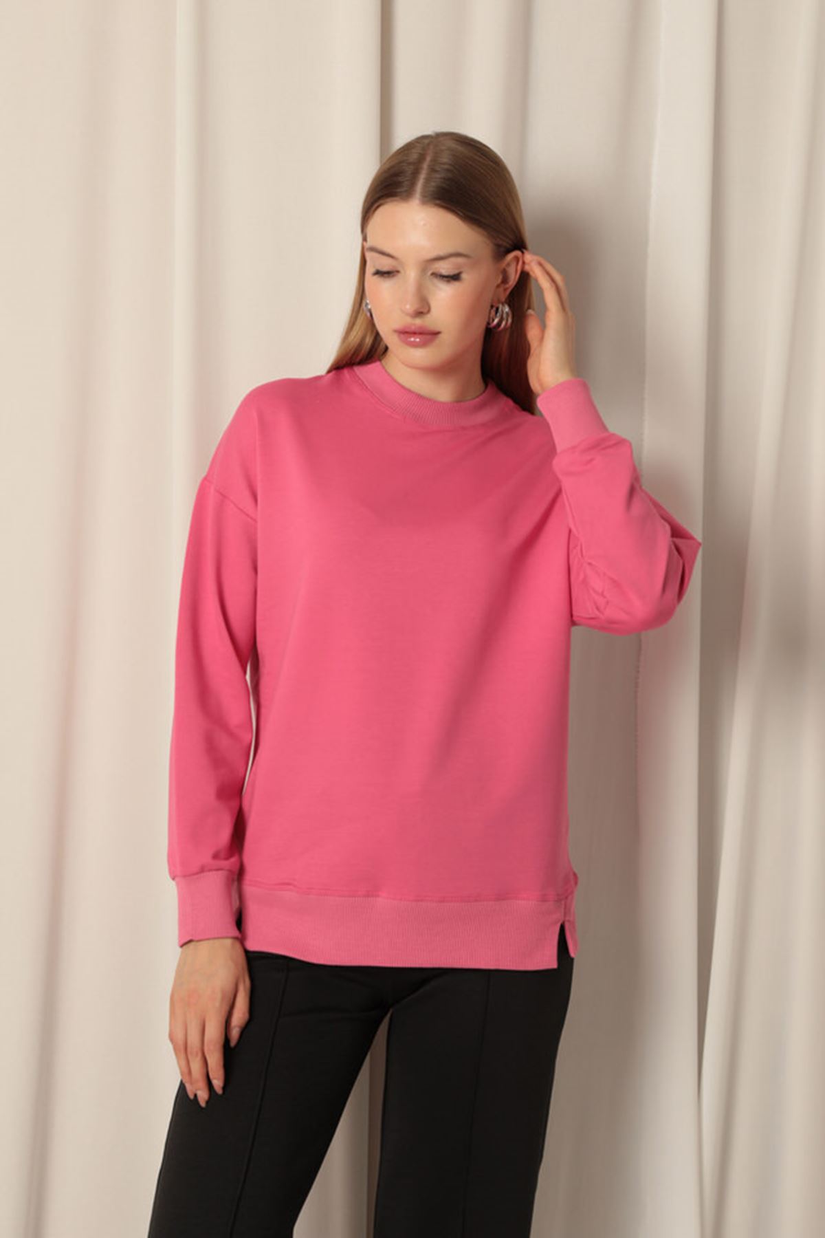 İki%20İplik%20Kumaş%20Kadın%20Pembe%20Sweat