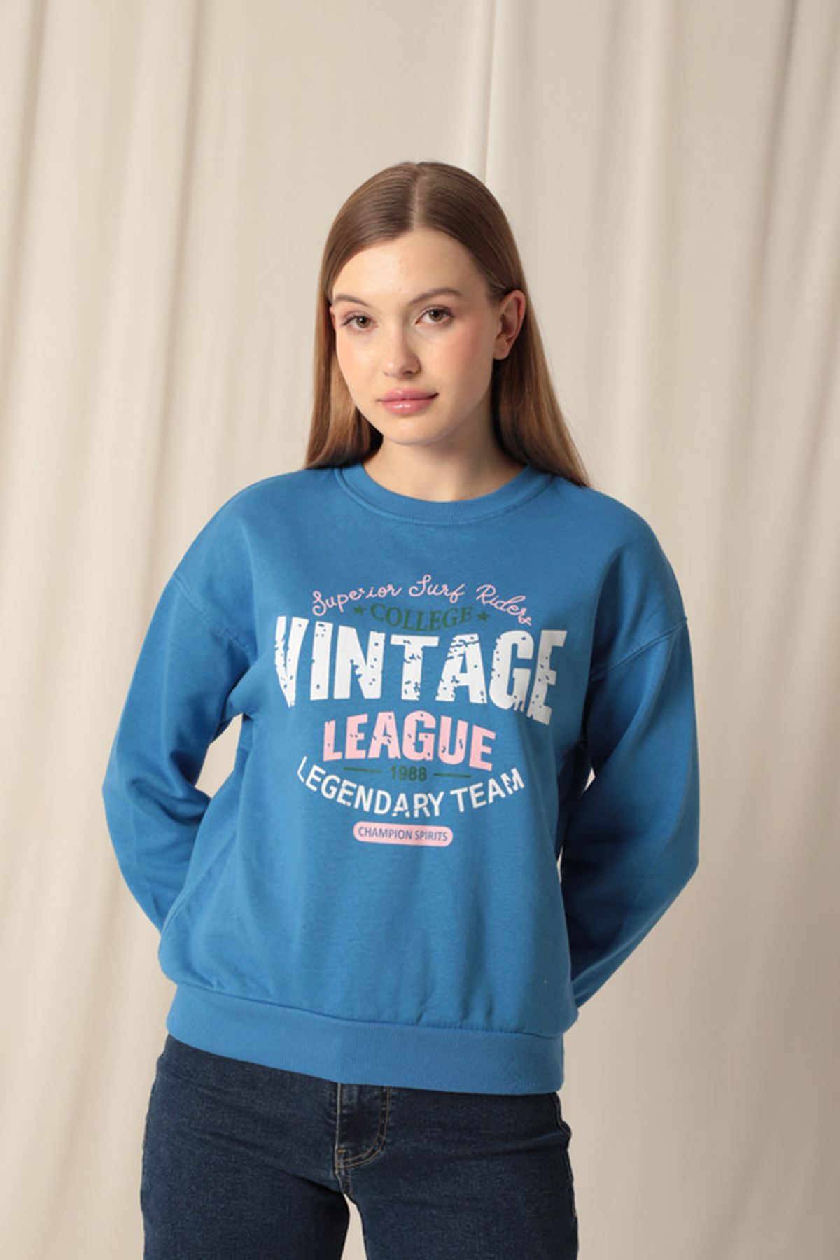 Üç%20İplik%20Kumaş%20Vintage%20Baskılı%20Kadın%20Mavi%20Sweat