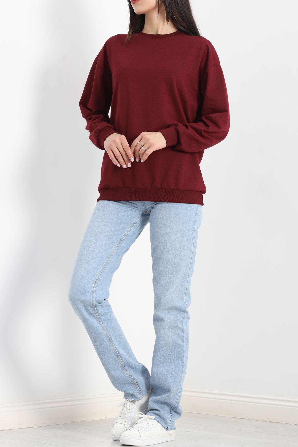 Bisiklet%20Yaka%20Sweat%20Bordo%20-%203042.275.