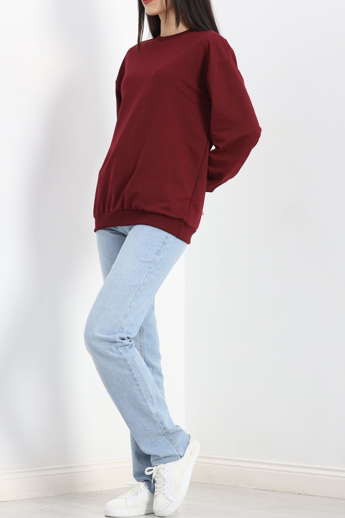 Bisiklet%20Yaka%20Sweat%20Bordo%20-%203042.275.