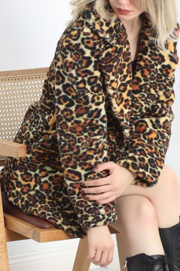 Astarlı Peluş Ceket Leopar - 12725.148.