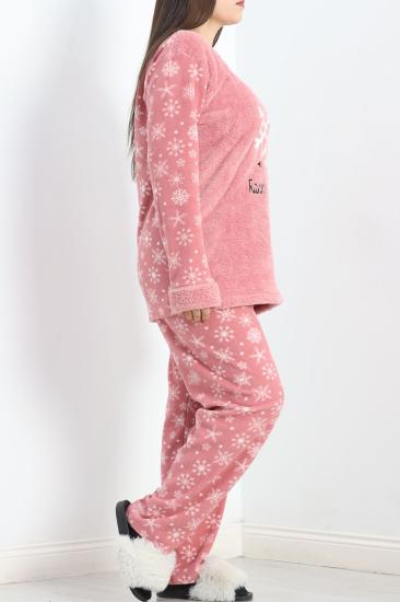 Battal Polar Pijama Takımı Pembe2 - 19199.1048.