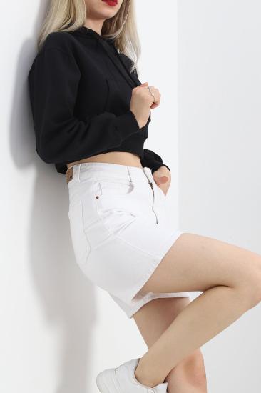 Şardonlu Oversize Crop Sweat Siyah - 21391.200.