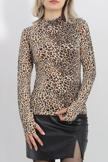 Parmak Geçmeli Bluz Leopar - 21756.200.