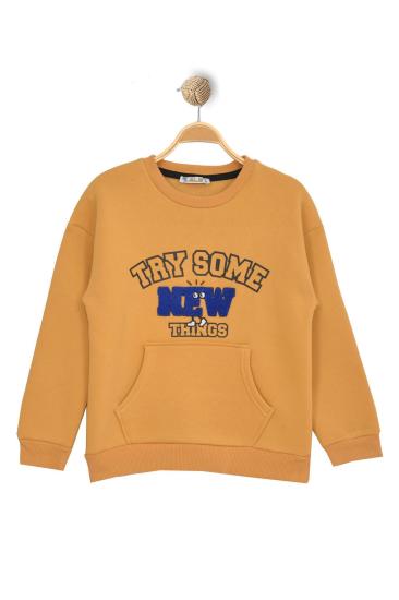 8-12 Erkek Çocuk Baskılı Sweat Camel - 325514.1576.