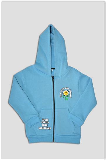 Nakışlı Kapşonlu Çocuk Sweat Mint - 623605.1576.