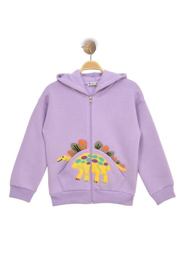 Çocuk Fermuarlı Sweat Lila - 625429.1576.