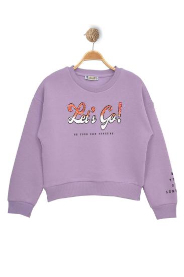 8-12 Yaş Kız Çocuk Sweat Lila - 725554.1576.