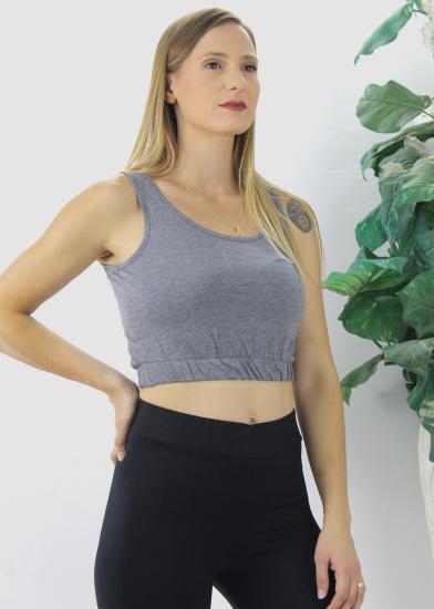 Beli Lastikli Crop Gri - Lks2907.022